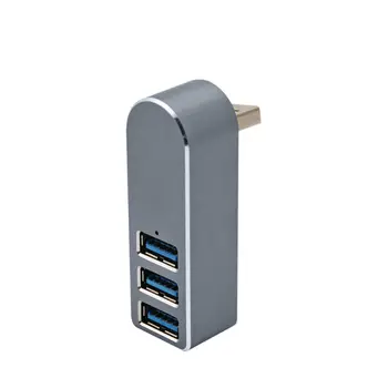 Ir 2021. Jaunu Alumīnija Sakausējuma Mini 3 Portu USB 3.0 Hub Daudzfunkcionālo USB Sadalītājs Adapteri PC Klēpjdators