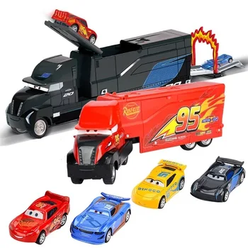 Disney Pixar Automašīnām, 3 Zibens McQueen Jackson Vētra Cruz Mater Mack Tēvocis Truck 1:55 Lējumiem Metāla Auto Modelis Zēns Dāvanu komplekts Rotaļlieta