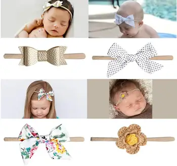 15Pcs Baby Girl Galvassegu Un Loki, Bērnu Ziedi Galvassegu Neilona Hairbands Matu Aksesuāri Jaundzimušā bērna Dāvana Toddler