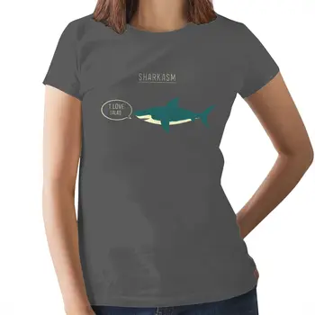 Dinozauru T-Krekls Sharkasm Klasisko T Krekls Uzdrukāts O Kakla Sievietēm tshirt Sudraba Īsām Piedurknēm Dāmas Tee Krekls