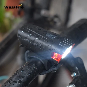 WasaFire USB Lādējamu Velosipēdu Lukturu LED Velosipēda Priekšējo lukturu 4 Režīmi Portatīvo Velo Lukturīti Ūdensizturīgs Mini Galvas Lampas