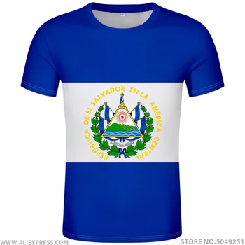 EL SALVADOR T Krekls Nosaukums Skaits Slv T-kreklu Foto Apģērba Izdrukāt Diy Bezmaksas Pielāgotus, Nav Izbalināt Nav Krekinga T Jersey Gadījuma