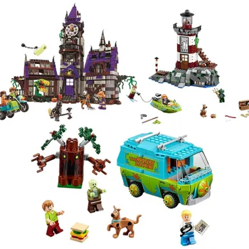 Bela Scooby Doo Noslēpums Mašīna Autobusu Celtniecības Bloku DIY Bloki Rotaļlietas 10430 10432 10431 Saderīgs Ar Dzimšanas dienas Dāvanas