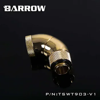 Barrow DATORU ūdens dzesēšanas Rotācijas Piederumi 90degree caurulītes savienotājs Trīs Rotācijas Adapteri,G1/4 ūdens dzesētājs TSWT903-V1