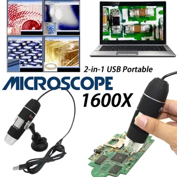 1600X 8 LED Digitālo Mikroskopu, USB Endoskopu Kameru, Mikroskopu, Metāla Bāzes Portatīvo Rokas Elektronisko Stereo Pincetes Palielinājumu