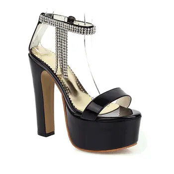 Sgesvier Seksa augstpapēžu kurpes Platformas Sandales Liels Izmērs 48 Kristāla Pušķis Vasaras Sandales Dāmas Sieviete Kurpes Sandalias Mujer 2020