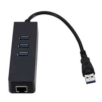 USB 3.0 Hub USB Ethernet RJ45 Lan Tīkla Karte 1000Mbps Gigabit Ethernet Adapteris USB Hub 3.0 Windows PC Klēpjdators Macbook