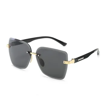 Bezrāmju Laukumā Saulesbrilles Sieviešu Candy Krāsas, Saules Brilles Metāla Slīpums Brilles UV400 солнцезащитные очки