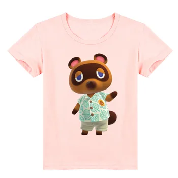 DLF Modes Japānas Spēļu Dzīvnieku Šķērso T-krekls Bērniem 2020. Gada Vasaras Drēbes Zēniem Harajuku Īstermiņa Piedurknēm T Krekls Gadījuma Meitenēm Tshirt