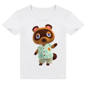 DLF Modes Japānas Spēļu Dzīvnieku Šķērso T-krekls Bērniem 2020. Gada Vasaras Drēbes Zēniem Harajuku Īstermiņa Piedurknēm T Krekls Gadījuma Meitenēm Tshirt
