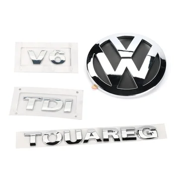 4gab Aizmugures Emblēma Boot Chrome Emblēmu V6 TDI VW TOUAREG Volkswagen Touareg 2003. - 2010. gadam 7L6 853 630