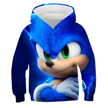 Sonic Ezis pelēkā vārna 3D Skaņas sporta Krekls Pieaugušajiem Anime Hoodies Streetwear Harajuku Super Mario Džemperis Mīksti Auduma Hip Hop