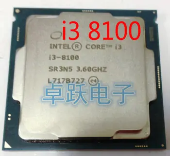 Intel Core i3 8series Procesors I3 8100 I3-8100 CPU LGA 1151-zemes FC-LGA 14 nanometers Quad-Core bezmaksas piegāde