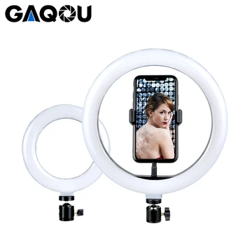 16/26cm Aptumšojami LED Ring Light Youtobe Fotogrāfija 3200-5500k Foto Studija Tālruņa Video USB Spraudni tiešraidi Selfie Gredzenu Lampas