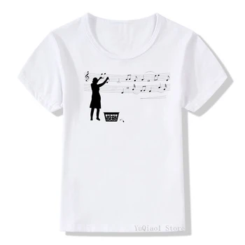 Gudrs Melnais kaķis, ar mūziku, norāda, drukāt smieklīgi bērniem, t krekli vasaras balts tops zēniem meitenes kaķēni print t-krekls unisex t
