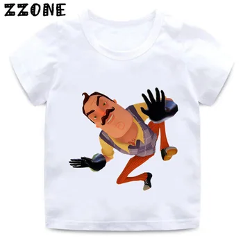 Zēni un Meitenes Spēlē Sveiki Kaimiņš Modelis T krekls Bērniem Gadījuma Smieklīgi Apģērbu Mazulim Vasaras Īsām Piedurknēm T-krekls