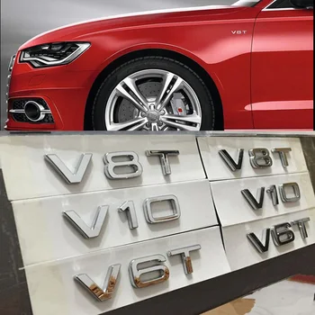 2gab/daudz ABS Sline V6T V8T V10 automašīnas sānu ķermeņa rotājumi emblēmas uzlīme Audi A1 A3 A4 A5 A6 A7 A8 S1 S3 S4 S5 S6 S7 TT RS S