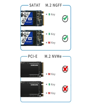 M2 SSD Gadījumā SSD Būra M. 2 USB 3.0 Ārējo Cieto Disku, Ja Kārba 2230 2242 M. 2 NGFF SATA B Taustiņu SSD M. 2 Lieta Kameras