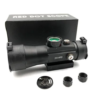 Outerdoor Medību 3X44 Red Green Dot Sight Taktiskās darbības Joma Optika Riflescope Fit 11/22mm Dzelzceļa Medību Šautene, Gaisa Pistoli, Tvērumus