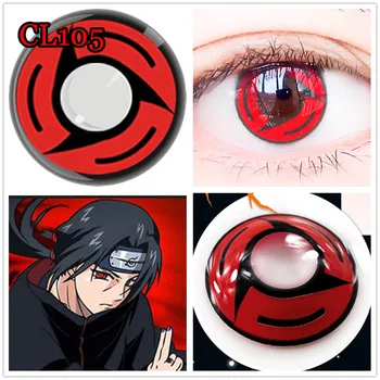 Naruto Kontaktlēcu Par Cosplay Acis Halloween Krāsu Tautas Sharingan, Brilles
