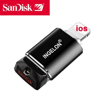 SanDisk USB Flash Drive 64GB lightning adapteri Pen Drive iPhone 11 x 8 7 7Plus 6 6s 5 se iPad iPod PenDrive key usb stick