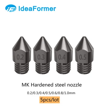 5gab/daudz MK7 MK8 Rūdīta Tērauda Uzgalis Tērauda, kas Izturīgs pret Koroziju, Presēt Pavedienu 1,75 mm 3D Printeri PartsFor Ender3 ID Pro