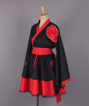 VEVEFHUANG Dzīvnieku Naruto Cosplay Kostīmu Akatsuk Naruto Lolita Kleitas, Sieviešu Kimono Kleita Anime Cosplay Halloween Puse Formas tērpu