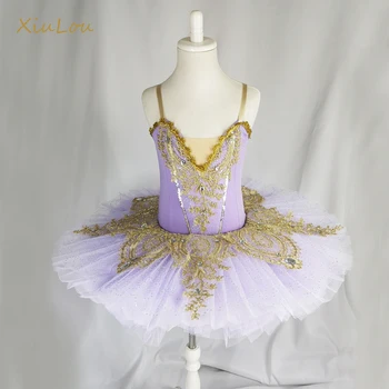 Ir 2021. Sequin baleta tutu bērnu bērniem, meitenēm, profesionālā baleta tutu adulto sieviešu balerīna deju tērpi meitenēm baleta kleitu