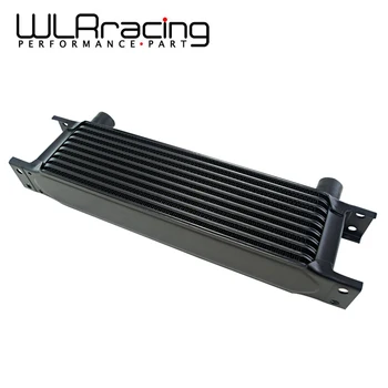 WLR RACING - Jaunu Stilu Alumīnija Universālā 10 Rindas Motoru, transmisijas AN10 Eļļas Dzesētājs Black WLR7010-2BK