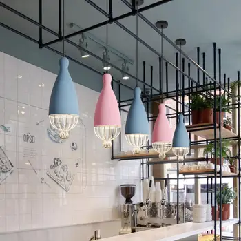 Ziemeļvalstu lustra stāva viesistaba, ēdamistaba putnu laternu dizaineru radošā Kafejnīca personības bārs Makaron lampas