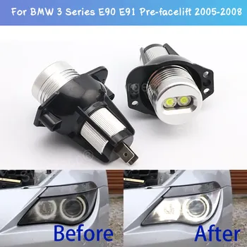 LED Lukturu Eņģeļu acis, spuldzes, Lampas, 12W BMW 3. Sērijas E90, E91 Pre-facelift 2005. - 2008. gadam