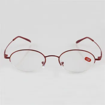 Jaunā Sieviešu Gatavo Tuvredzība Brilles Dāmas puse Kadru Atmiņu, Metāla Tuvredzīgs Brilles īpaši vieglas Elastīgas Kājas -1.0, LAI -4.0 M024