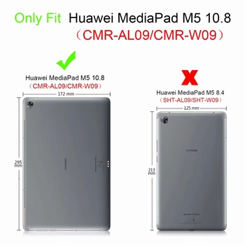 Pilnīgi Skaidrs, Trieciena Absorbcija Vāku Soft TPU Gēlu Anti Scratch Pārredzama Atpakaļ Gadījumā Huawei MediaPad M5 10.8 collu Planšetdatoru