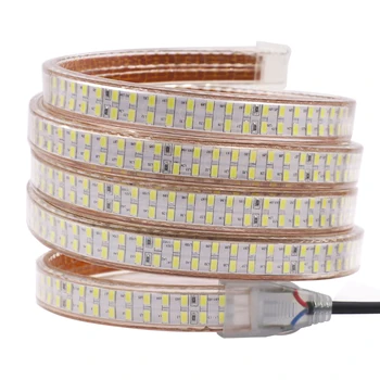 5730 LED Strip Gaismas Intensitāti Tālvadības 220V 240led/m Super Spilgti LED Lentes Virves Gaismas ar 1500W Kontrolieris Ūdensizturīgs