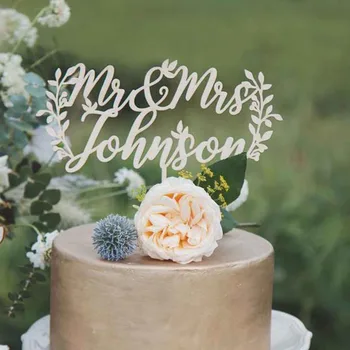 Vainags kāzu kūka topper Personalizētu nosaukums kāzu kūka topper Kāzu kūka rotājumi Custom cake topper kāzu