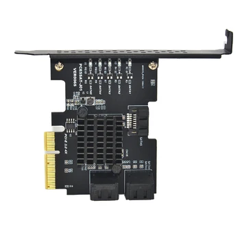 JMS585 čipu 5 portu SATA 3.0 PCIe paplašināšanas Karti 4X Gen 3 PCI express SATA Adapteris SATA 3 Pārveidotājs ar Heatsink par JAUNU HDD