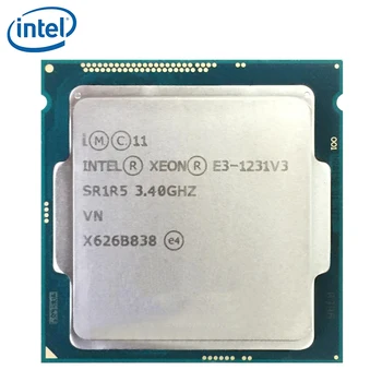Intel Xeon E3-1231 V3 Procesors 3.4 GHz E3 1231 V3 Quad-Core Procesoru LGA 1150 CPU darba pareizi Darbvirsmas E3-1231-V3