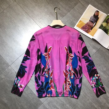 AELESEEN Skrejceļa Modes 2020. Gadam Pavasara Vasaras Sievietes 2 Gabals, kas Pušķis Violeta Zaudēt Blūze + Print Kroku Svārki Twinset Dāma Uzvalks