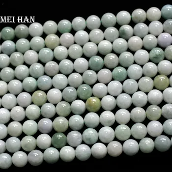 Meihan Vairumtirdzniecība (aptuveni 40 krelles/ komplekts) dabas 10mm Birmas žadeīts gluda, apaļa akmeņu krelles, rotaslietas pieņemšanas DIY dizains