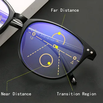 Progresējoša Multifokāla Lasīšanas Brilles Sievietēm, Vīriešiem Anti-zila Gaisma Hyperopia brilles Tuvu un Tālu Presbyopic Brilles +1.5 2.0
