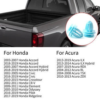 MIKKUPPA Durvju Panelis Klipus par Honda Civic Accord/ Acura Melns Klipus Aizstāt OEM: 91560-S9A-A01