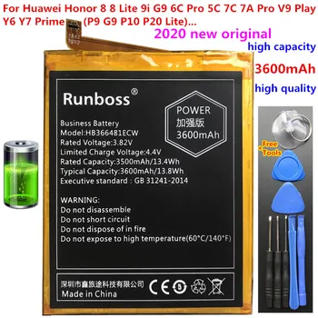 Jaunas Oriģinālas HB366481ECW Nekustamā 3600mAh Akumulatoru Huawei Honor 8 8 Lite 6.c Pro v9 Spēlēt JMM-L22 JMM-AL00 AL10 TL10 TL00
