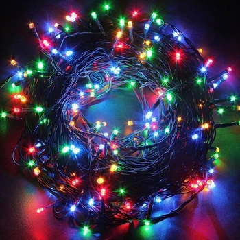 24V Drošu Spriegumu Zaļā Kabelis 10M 100 LED String gaismas Ziemassvētku Brīvdienu Gaismas Ziemassvētki Koku Grupa Kāzu Notikumiem Apdare