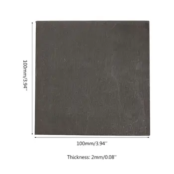 2gab Augstas Tīra Oglekļa Grafīta Lapa 100×100×2mm Elektrodu Plāksnes Anoda Panelis Pelējuma DIY Izmantot