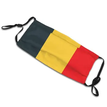 Beļģijas Karogu, Beļģija Neatkarības Diena Dāvanu Regulējams Sejas Maska Unisex Pieaugušo Anti Dūmaka Nepievelk Putekļus Aizsardzības Vāciņu Muti-Purns