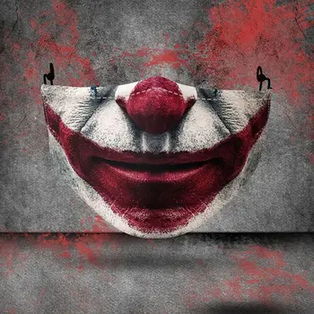 Joker Maskas Modes Romāns Briesmīgs Pieaugušo Iespiesti Muti Aptver Smieklīgi Halloween Puse Cospaly Maska Atkārtoti Mazgāt Muti-purns