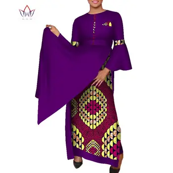 Āfrikas Attire Sieviešu Āfrikā Apģērbu Bazin Riche Getzner Ir 2021. Jaunu Sieviešu Pilnu Piedurknēm Sieviešu Plus Lieluma Vakara Kleita 3XL WY7881