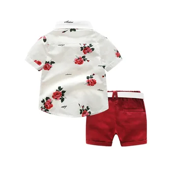 Melario Vasaras Zēnu Drēbes Ikdienas Bērnu apģērbi Bērnu Zēniem Drukāt Krekli un Bikses, 2gab Apģērbu Komplekts Zēns Bērnu Apģērbs