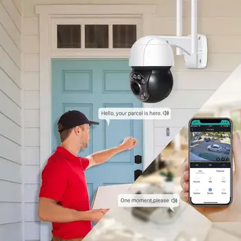AI Cilvēka Auto Izsekošana, 3MP PTZ Wifi IP Kameras H. 265 Āra Bezvadu Kamera ONVIF Audio Smart Gaismas CCTV Drošības Kameras