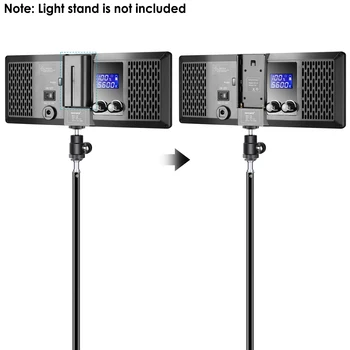 Neewer 2 Iepakojumi Super Slim LED Video Gaisma ar vieglu Stāvēt Fotogrāfija Apgaismojuma Komplekts, 3200K-5600K Bi-Color Aptumšojami LED Panelis